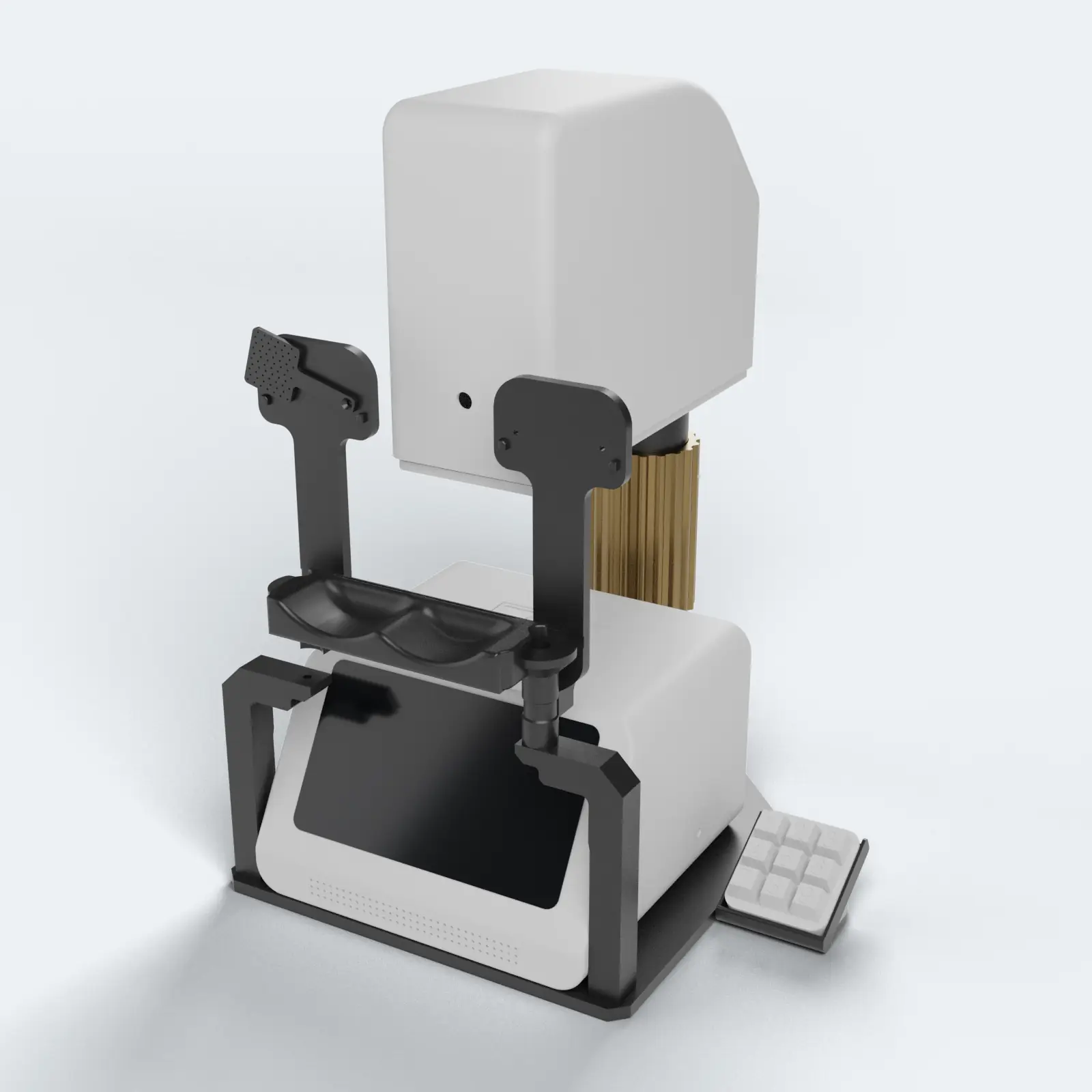 AVAT studio render from the production CAD geometry, three-quarter front view